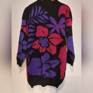 Vintage 80s Glitter Sweater  Dress